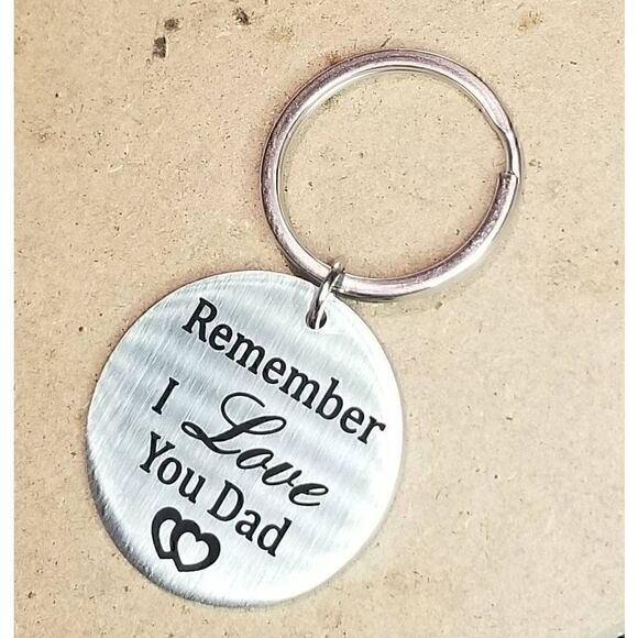 Stainless Steel Gift " Remember I love you,  Dad " Father Keychain BRAND NEW - Picture 6 of 10